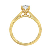14K YELLOW GOLD 1 1/2CT RADIANT DIAMOND LADIES SOLITAIRE RING